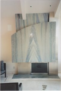 custom stone fireplace